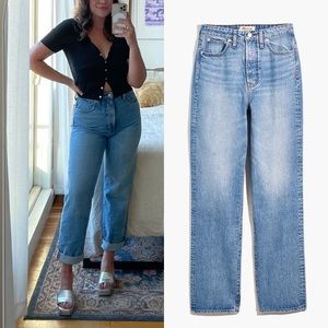 MADEWELL *Curvy* Perfect Vintage Straight 100% Cotton Jean